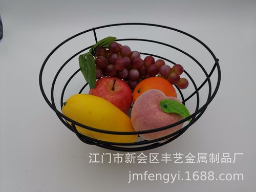 厂家直销铁线工艺果篮铁制品置物篮收纳篮